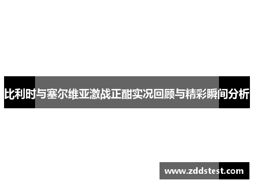 比利时与塞尔维亚激战正酣实况回顾与精彩瞬间分析